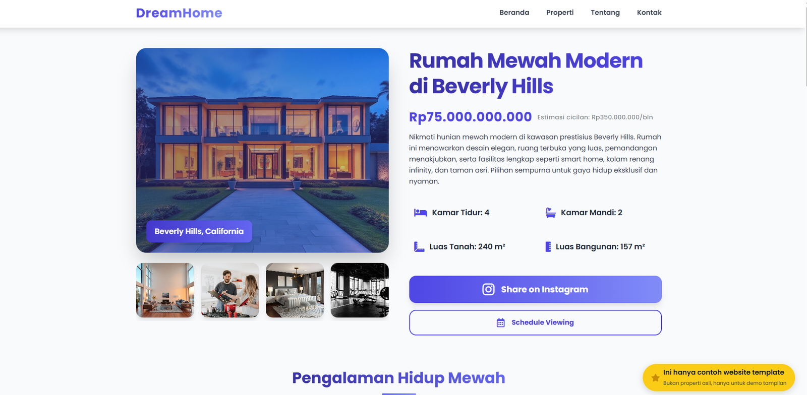 Single Properti Website