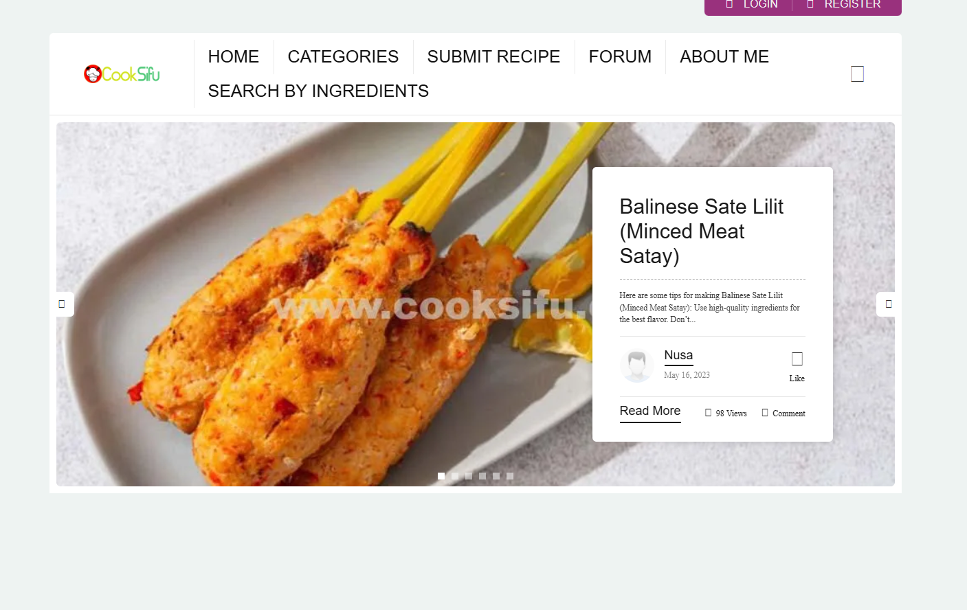 Website Resep Asian Cook Sifu