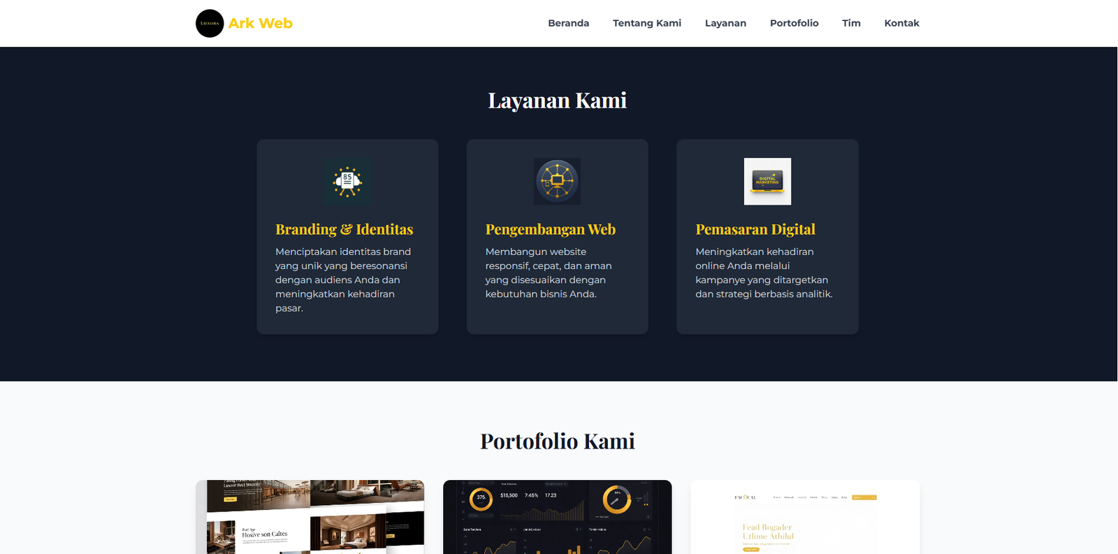 Template website company profile