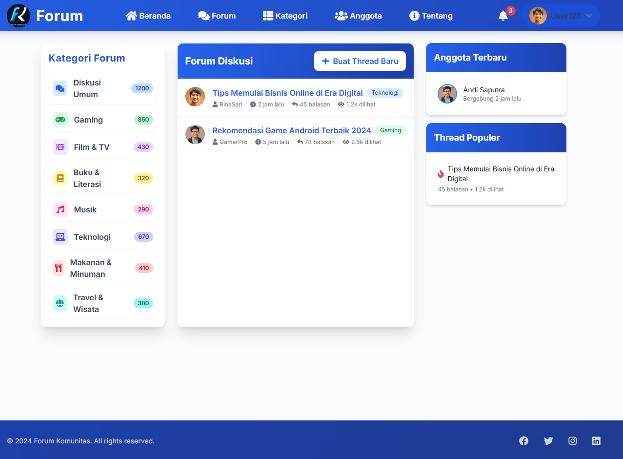 Website Forum Komunitas